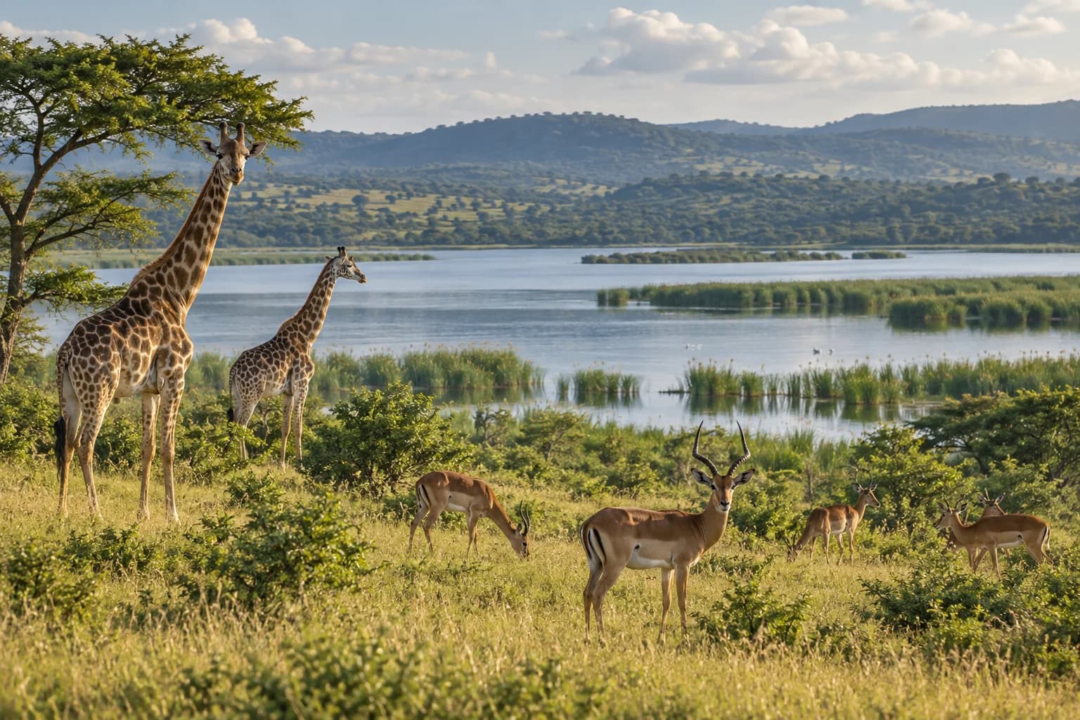 AI-generated illustration of Akagera National Park