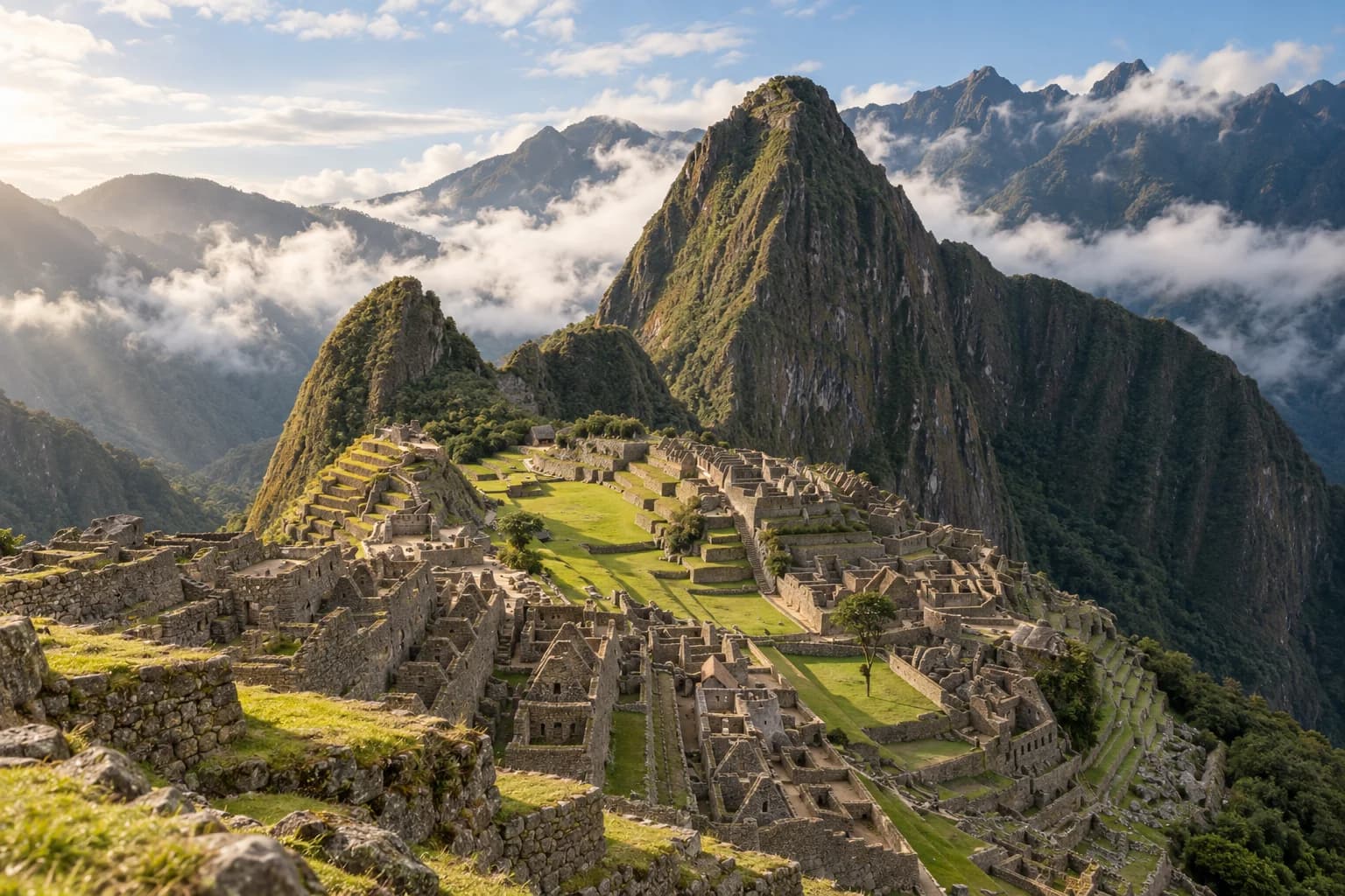 AI-generated destination illustration: machu picchu