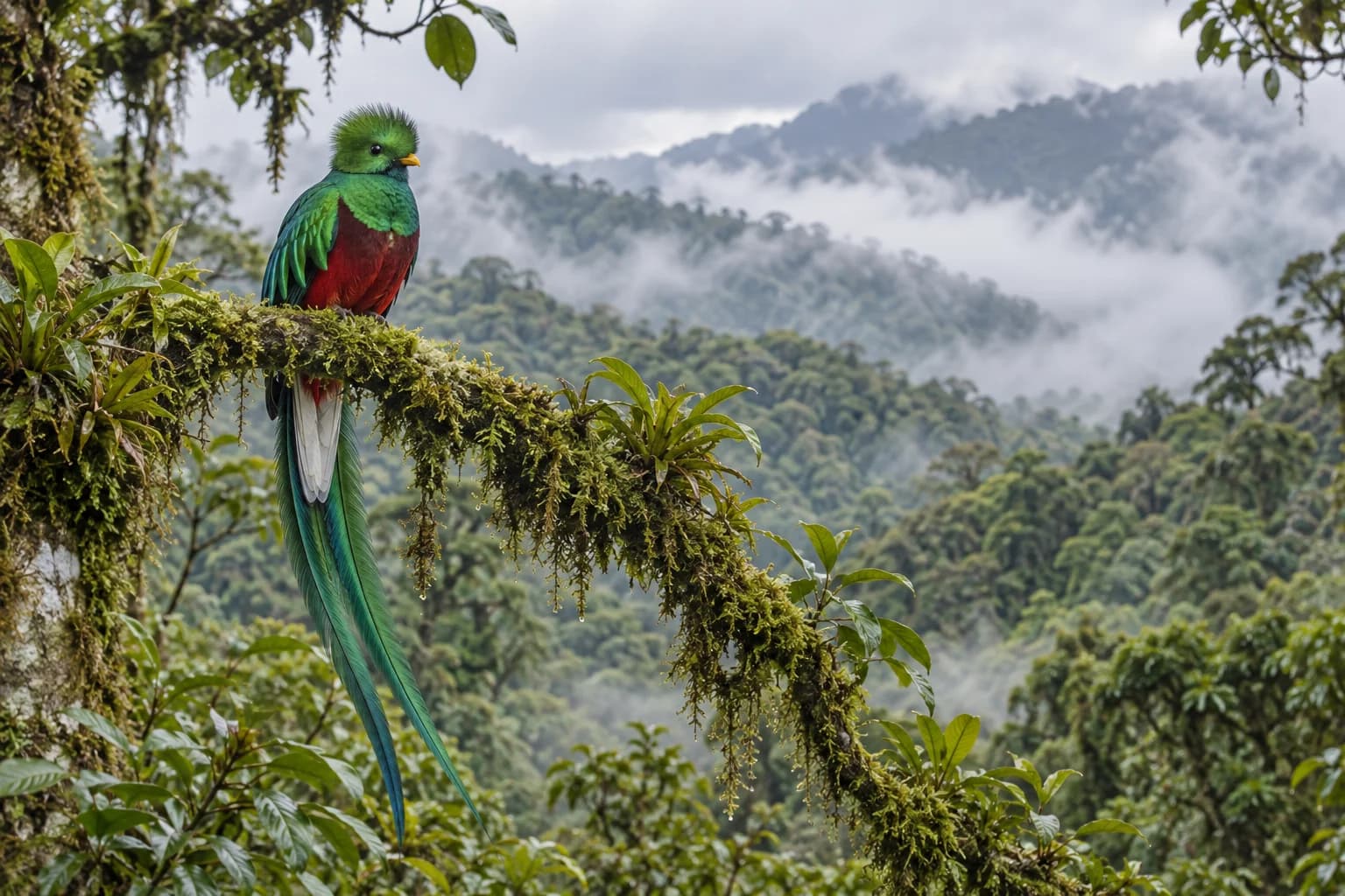 AI-generated illustration of Monteverde Cloud Forest
