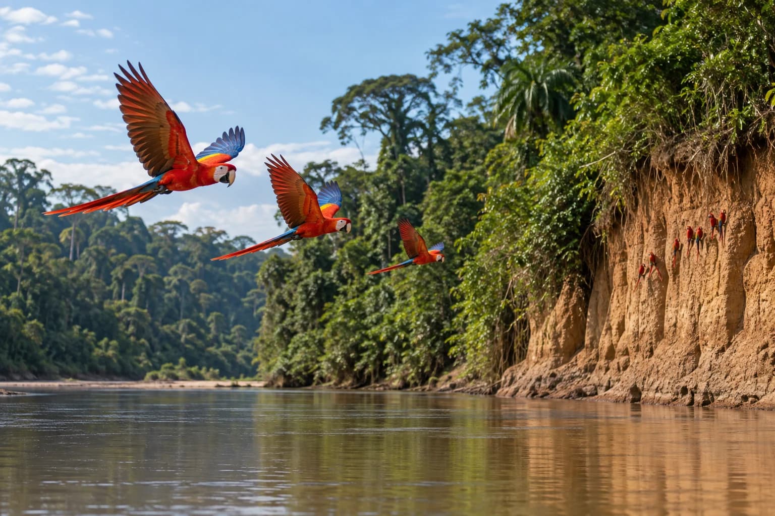 AI-generated destination illustration: tambopata