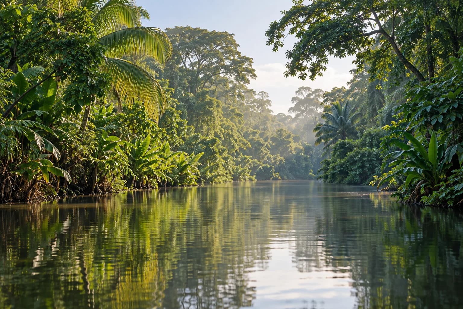 AI-generated illustration of Tortuguero National Park